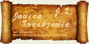 Jovica Kresojević vizit kartica
